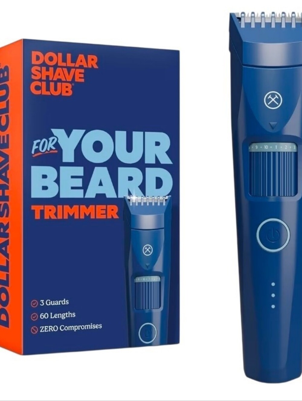 NIB For Your Beard Trimmer Dollar Shave Club Electric WATERPROOF Shower Safe